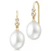 Julie Sandlau Perla oorbellen in verguld sterlingzilver witte zirkoon