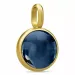 Julie Sandlau Prime hanger in verguld sterlingzilver blauwe kristal