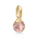 Julie Sandlau Berry Small roze hanger in verguld sterlingzilver roze kristal