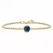 Julie Sandlau rond saffier armband in verguld sterlingzilver blauwe syntetische saffier