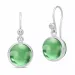 Julie Sandlau Prime groene oorbellen in satijn gerodineerd sterling zilver