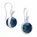Julie Sandlau Prime blauwe saffier oorbellen in zilver