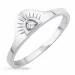 verzamelmonster zon zirkoon ring in zilver