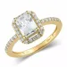 testsieraad witte zirkoon ring in 9 karaat goud