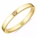 testsieraad witte zirkoon ring in verguld sterlingzilver