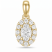 lab grown diamant hanger in 14 caraat goud 0,46 ct 0,22 ct