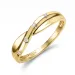 abstract diamant ring in 9 karaat goud 0,03 ct