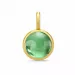 elegant Julie Sandlau Primini rond groen kristal hanger in verguld sterlingzilver groen kristal