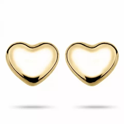 hart oorsteker in 9 karaat goud met 