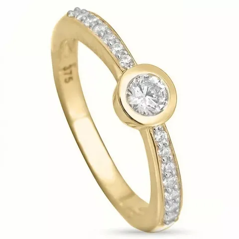 Elegant zirkoon ring in 9 karaat goud