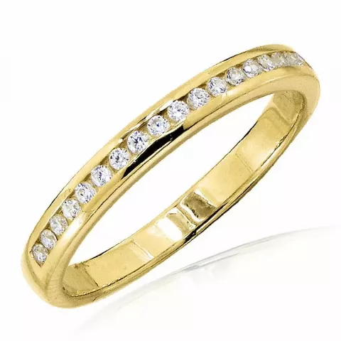 Elegant zirkoon ring in 9 karaat goud