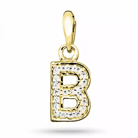 testsieraad letter b hanger in 9 karaat goud