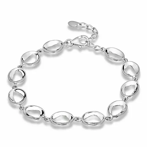 armband in zilver 18 cm plus 3 cm x 8,9 mm