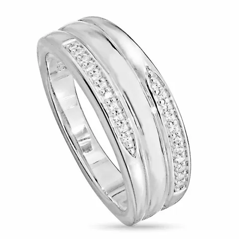 Breed zilver ring in zilver