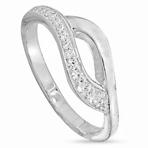 abstract zirkoon ring in zilver