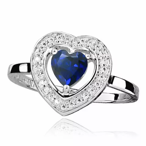 blauwe zilver ring in zilver