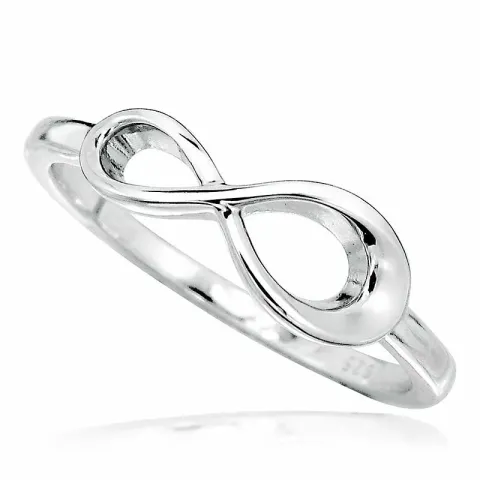 Glanzend infinity ring in zilver