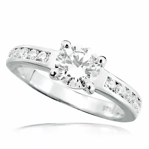 zirkoon solitaire ring in zilver