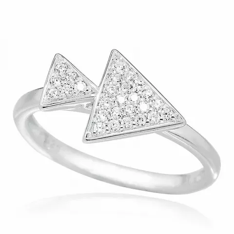 driehoek ring in zilver
