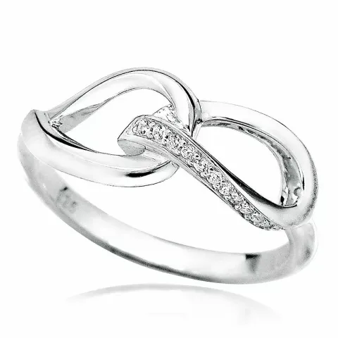 Abstract zirkoon zilver ring in zilver