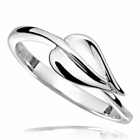 Elegant blad ring in gerodineerd zilver