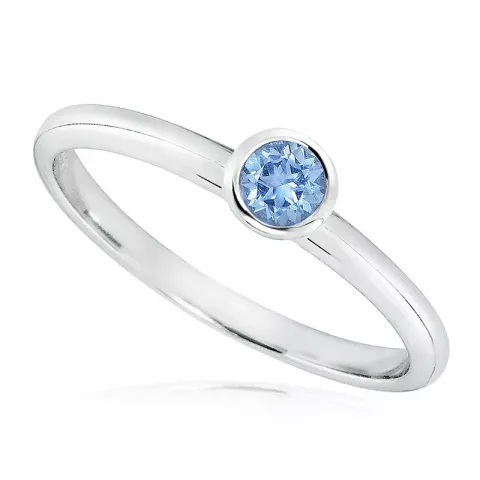 rond blauwe ring in gerodineerd zilver