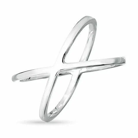 Eenvoudige kruisje ring in gerodineerd zilver
