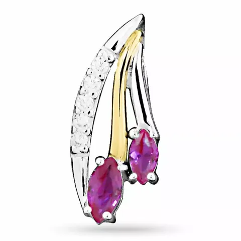abstract hanger in gerodineerd zilver en verguld sterlingzilver
