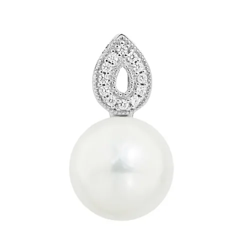 parel hanger in gerodineerd zilver