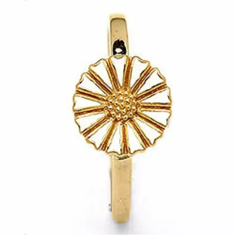 10 mm margriet ring in verguld sterlingzilver