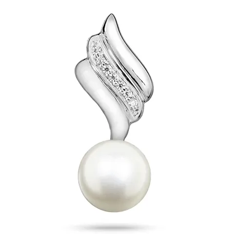 parel hanger in gerodineerd zilver