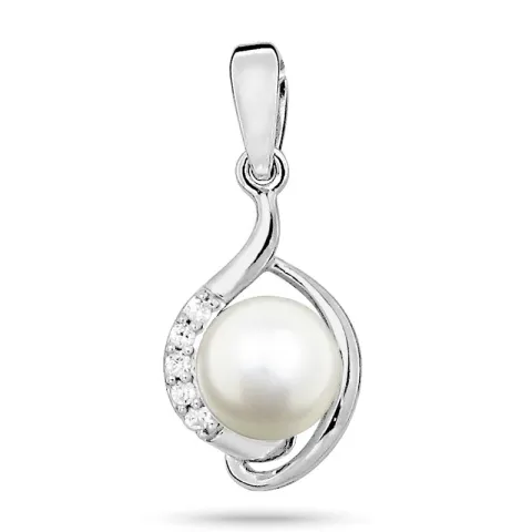 parel hanger in gerodineerd zilver