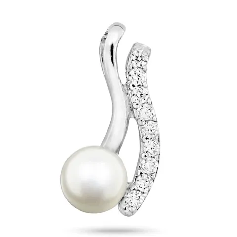 parel hanger in gerodineerd zilver