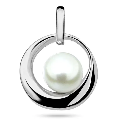 rond parel hanger in gerodineerd zilver