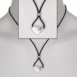 RS of Scandinavia hart hanger met ketting in zilver en 14 karaat goud met elastiekje
