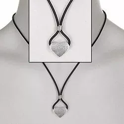 RS of Scandinavia hart hanger met ketting in zilver met elastiekje