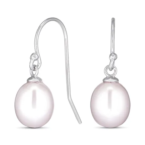 7-7,5 mm parel oorbellen in gerodineerd zilver