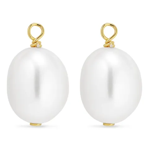 8-8,5 mm parel hangers voor oorbellen in verguld zilver