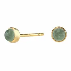 klein NORDAHL ANDERSEN Sweets groene oorbellen in verguld sterlingzilver groen aventurijn