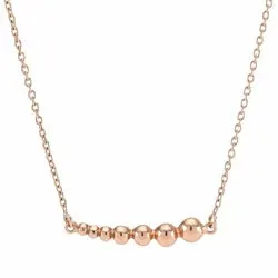 NORDAHL ANDERSEN Beads ketting met hanger in zilver met een roze coating