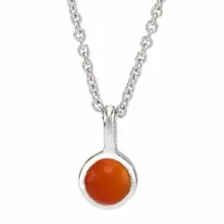 NORDAHL ANDERSEN Sweets onyx hanger met ketting in zilver rode onyx