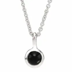 NORDAHL ANDERSEN onyx hanger met ketting in zilver zwart onyx