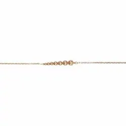 NORDAHL ANDERSEN Beads bolletje armband in zilver met een roze coating