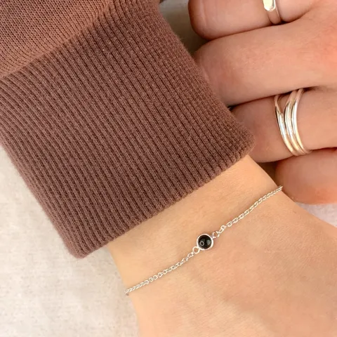 elegant NORDAHL ANDERSEN Sweets zwart onyx armband in zilver zwart onyx