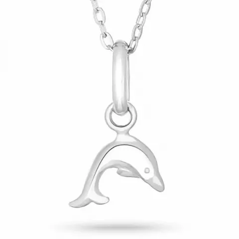 NORDAHL ANDERSEN dolfijn ketting met hanger in gerodineerd zilver
