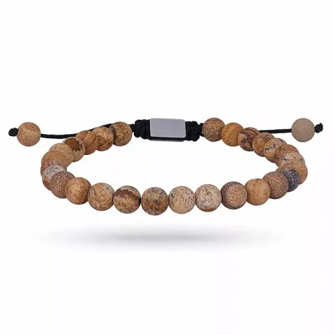 Nordahl andersen armband in staal bruin jasper