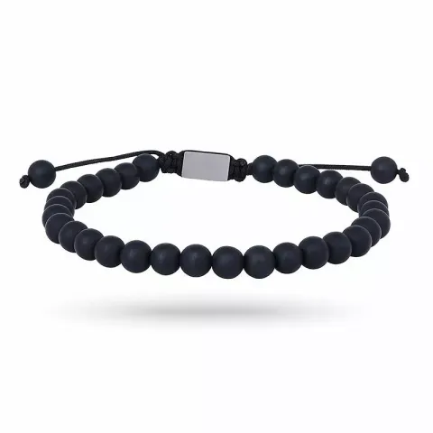 Nordahl andersen armband in staal zwart onyx