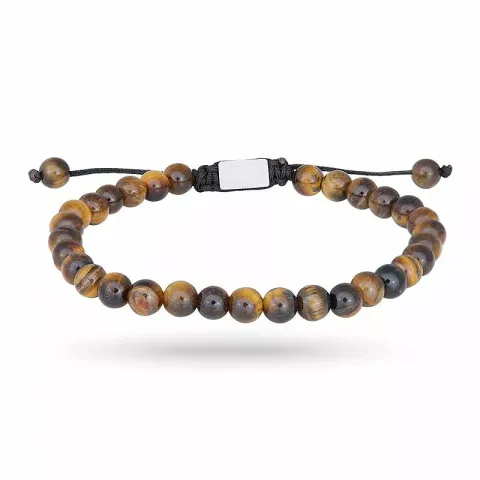 NORDAHL ANDERSEN armband in staal bruin tijgeroog