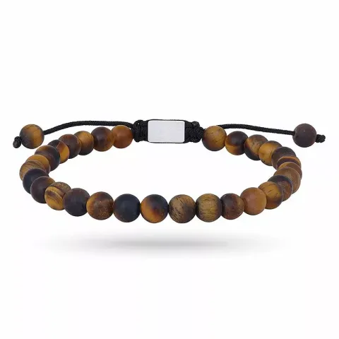 Nordahl andersen armband in leren bruin tijgeroog