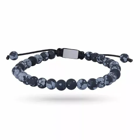 Nordahl andersen armband in leren donkerblauw steen